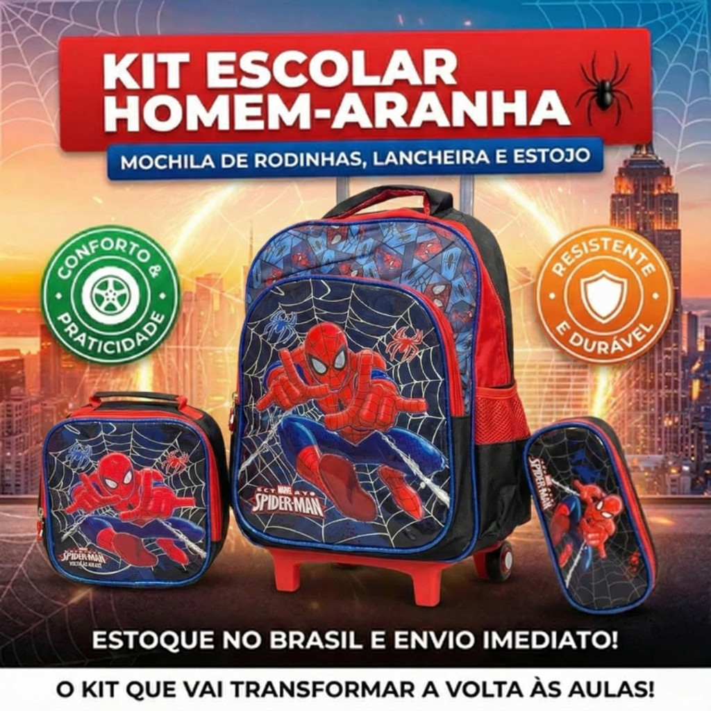 Kit Mochila Marvel Rodinha: Onde Comprar | BuscaProdutos