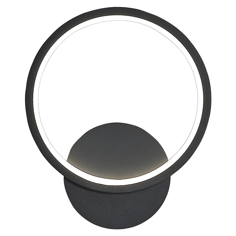 Arandela LED 3 em 1 Redonda Preta 12W Bivolt - Nitrolux