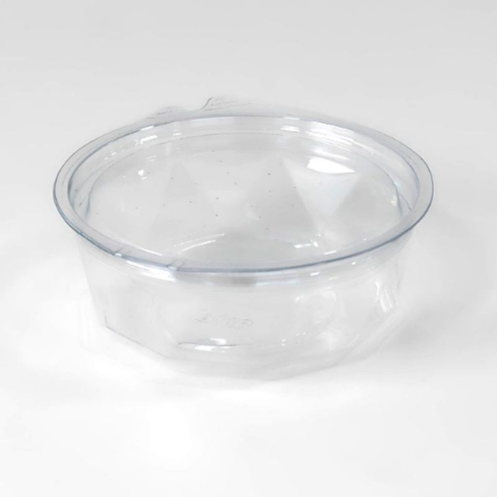 Pote Redondo PET com Tampa Articulada - Descartável Transparente - Ref.B 742 D - 240ml - 10 unidades - BWB - Rizzo