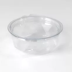 Pote Redondo PET com Tampa Articulada - Descartável Transparente - Ref.B 742 D - 240ml - 10 unidades - BWB - Rizzo