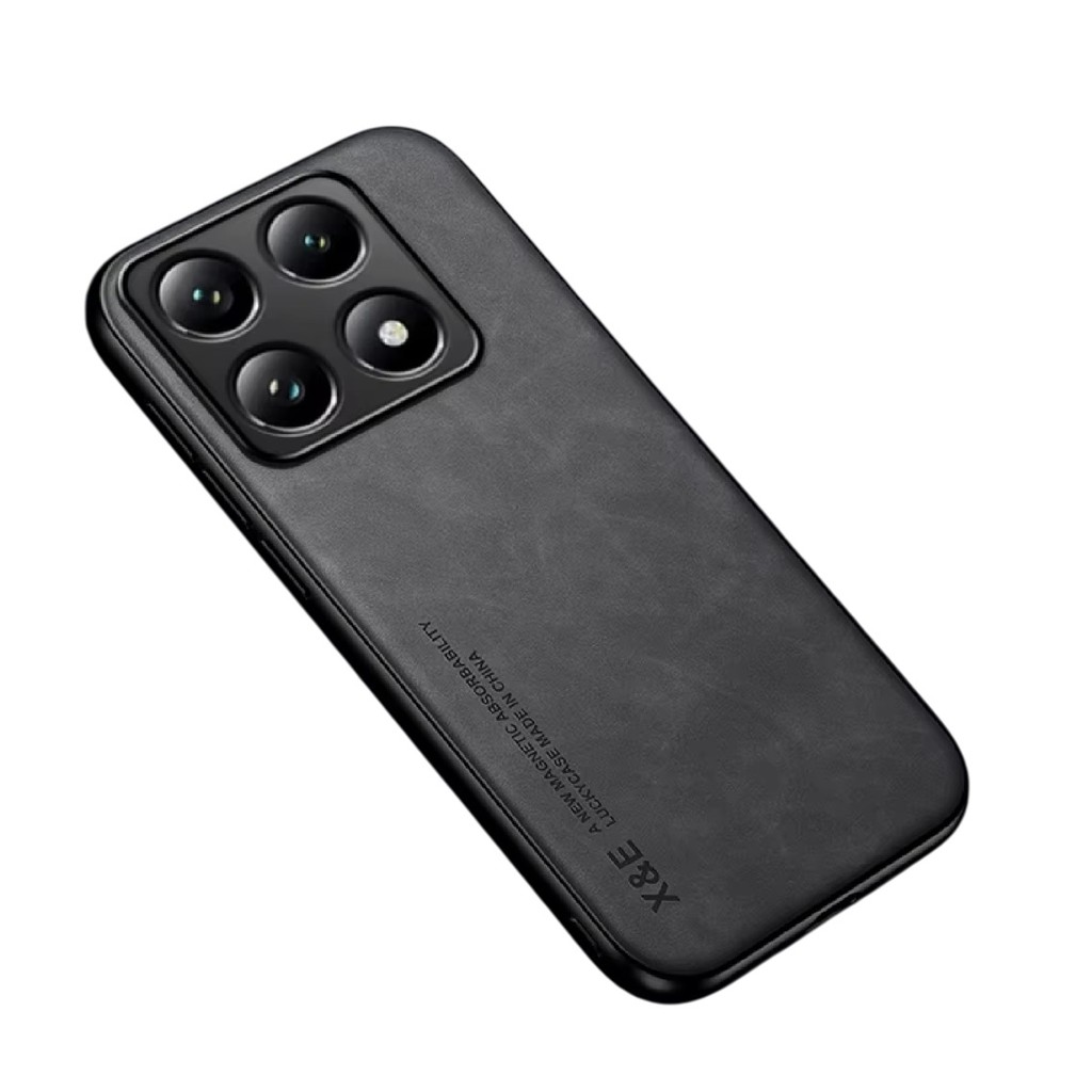 Capinha Capa Leather Camurça Luxury P/ Xiaomi Poco F6 5G / Xiaomi Poco F6 Pro