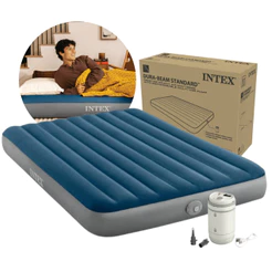 Colchão Inflável Casal Queen Intex Dura-Beam Prestige com Bomba USB Recarregável