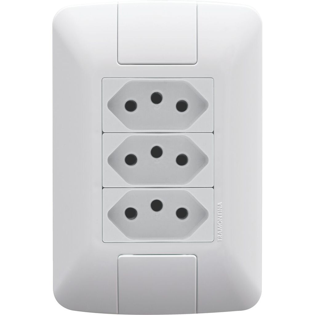 Conjunto 3 Tomadas 2P+T 10A/250V Aria Bra Tramontina
