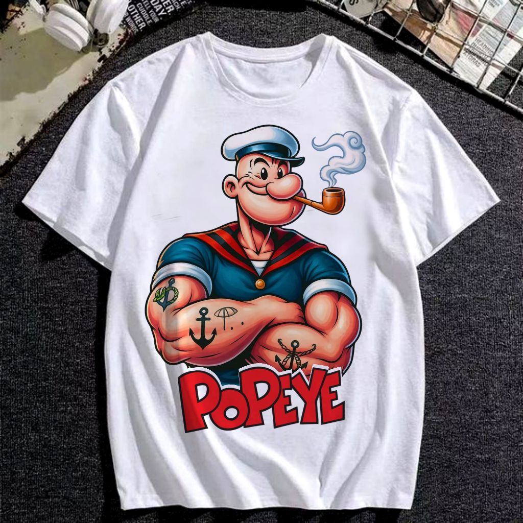 Camiseta T-shirt30.1 Premium CAMISETA POPEYE MARINHEIRO,  personagem unissex criativa maromba academia plus size Blusa 1