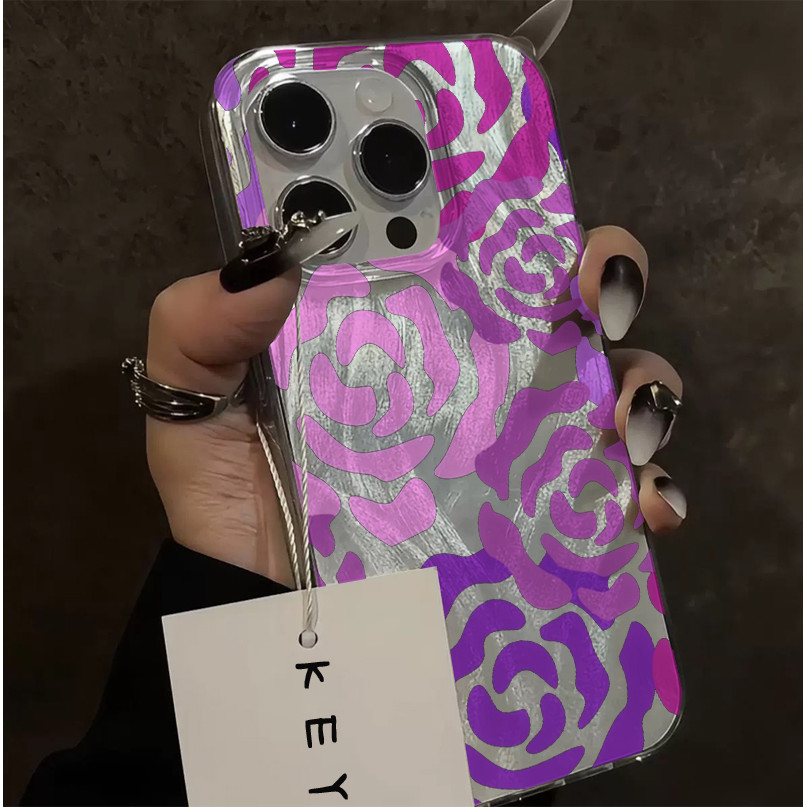 Capinha Rosas Degradê iPhone 16 15 17 14 13 12 11 Pro Max iPhone 7 8 plus Anti-impacto Capa