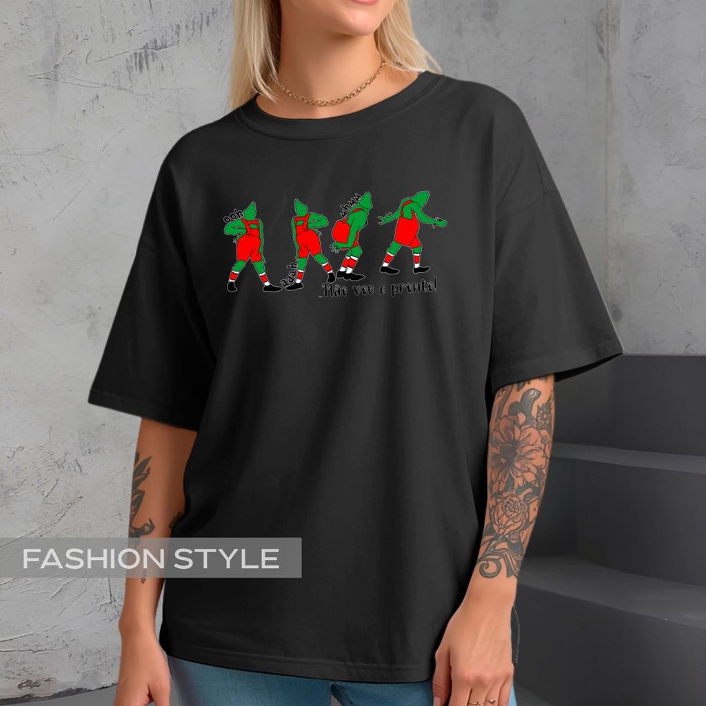 Camiseta Grinch Cena Oh Ah Não Vou E Pronto Meme Humor Comédia Natal Papai Noel Filme Antigo Blusa Unissex