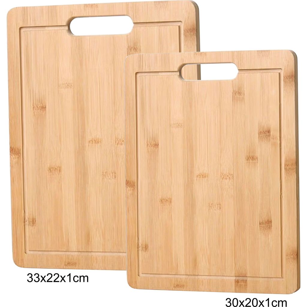 Kit 02 Tábuas De 100% bambu para Carne Legumes frutas Ecológico Bambu Com Alça Jogo em Oferta na Shopee