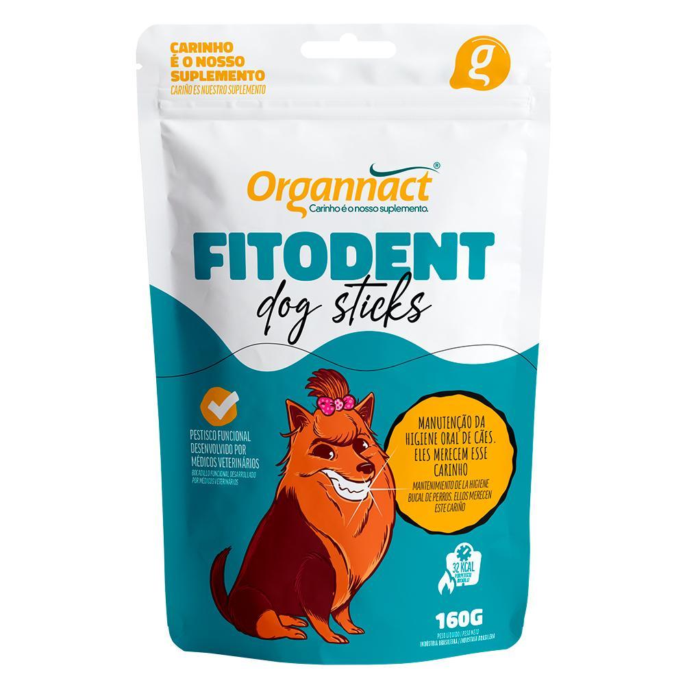 Petisco Funcional Organnact Fitodent Dog Sticks Cães 160g