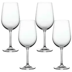 Jogo de Taças de Vinho de Cristal com Titânio Mendoza 480mL 4 peças - Seu Lar