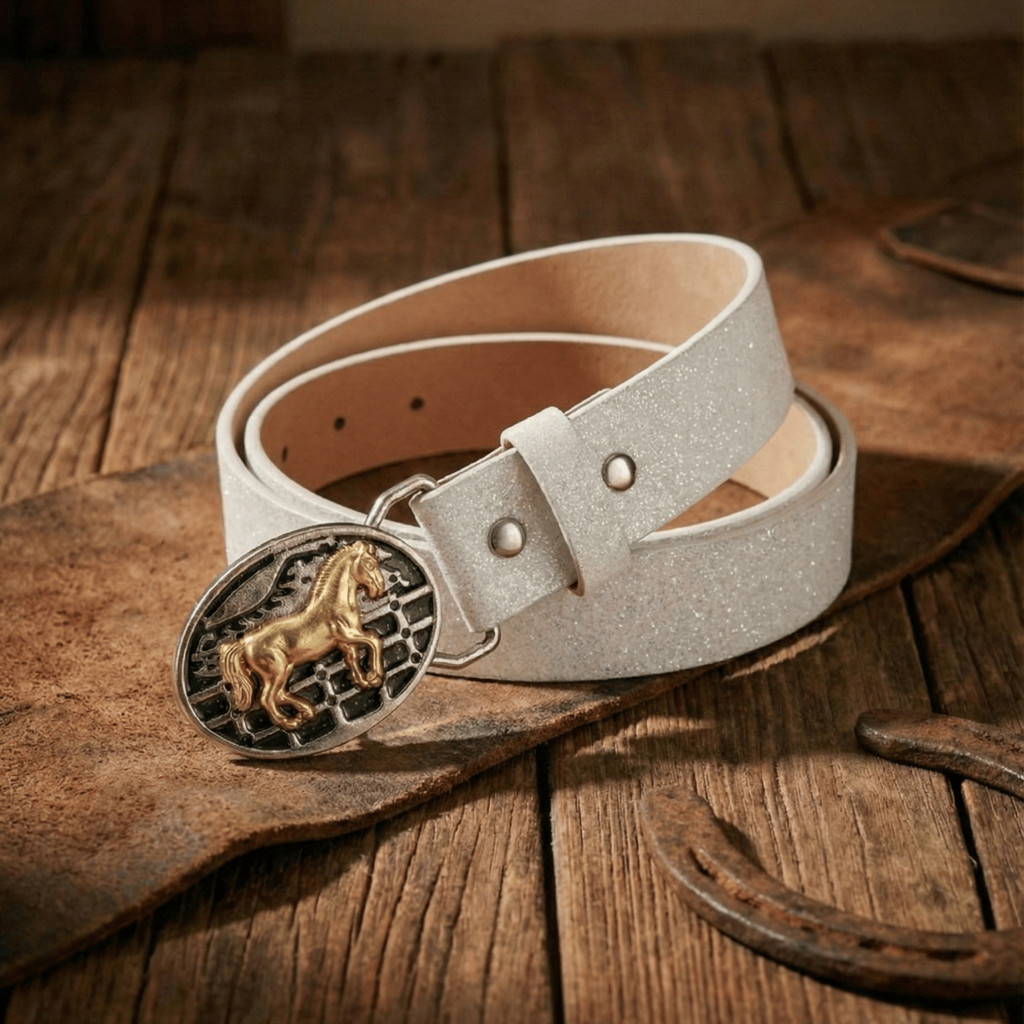 Lançamento Cinto Infantil Feminino Boiadeira Country Rodeio Fivela Tendência Brilhante 90cm