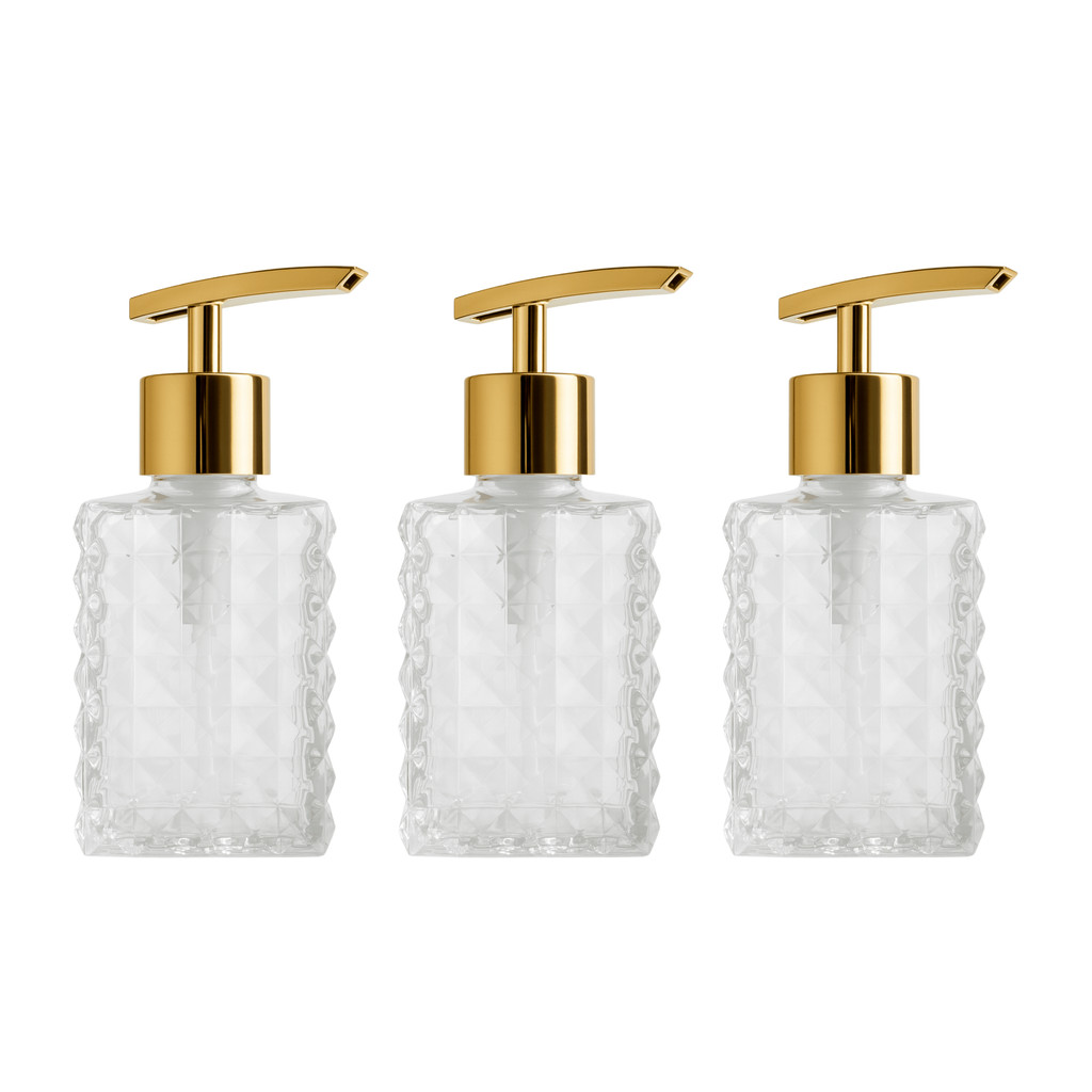 Kit saboneteira  para seu Banheiro Saboneteira Luxo 150ml - Dourado