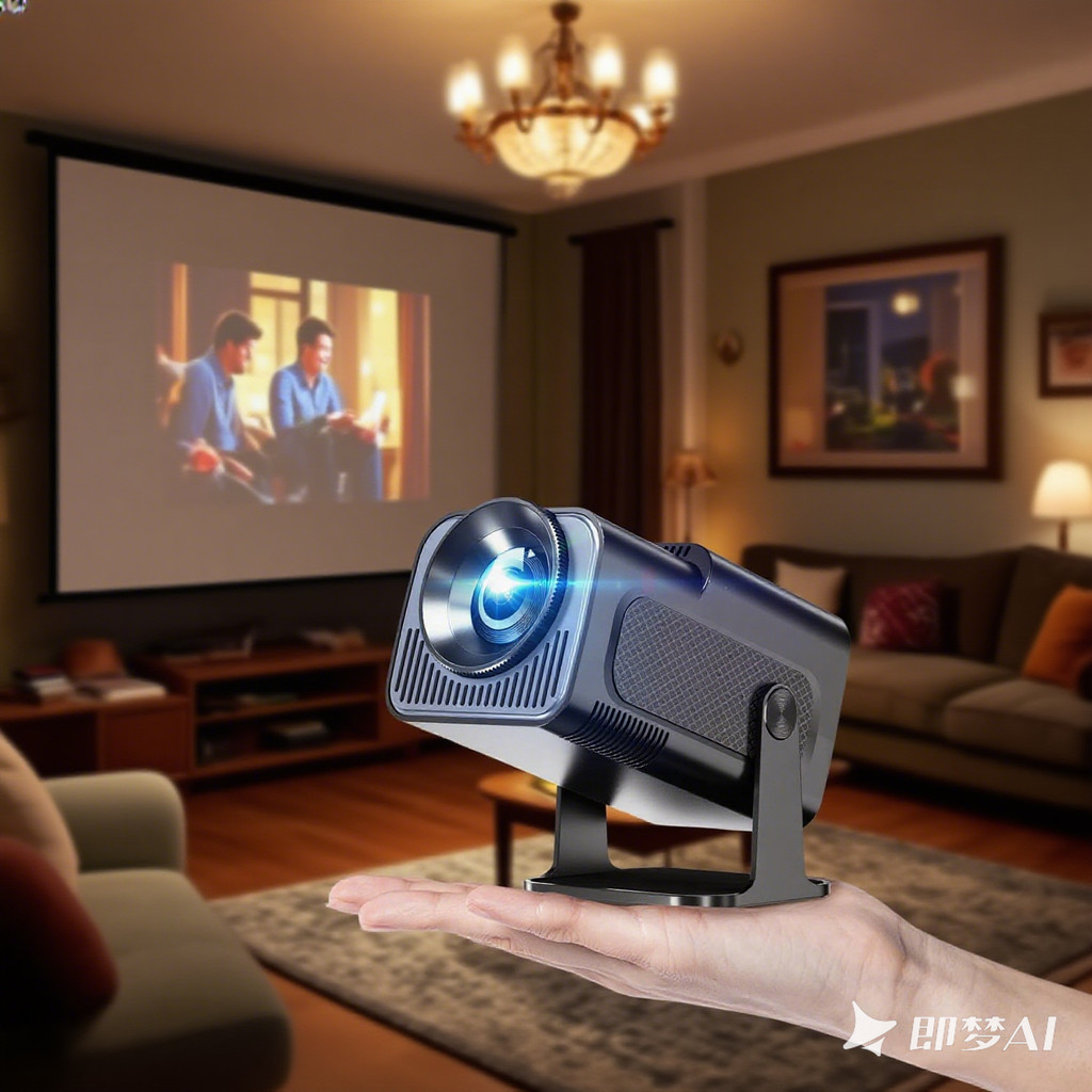 Projetor Portátil 4K Premium: WIFI 6 + Bluetooth 5.2, Autofoco & Correção Keystone Automática, Tela 130" Home Theater