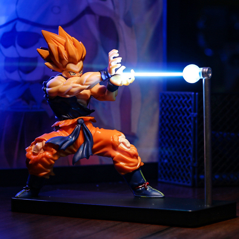 Luz Noturna Dragon Ball Goku Kamehameha-Lâmpada Ambiente Giratória Magnética