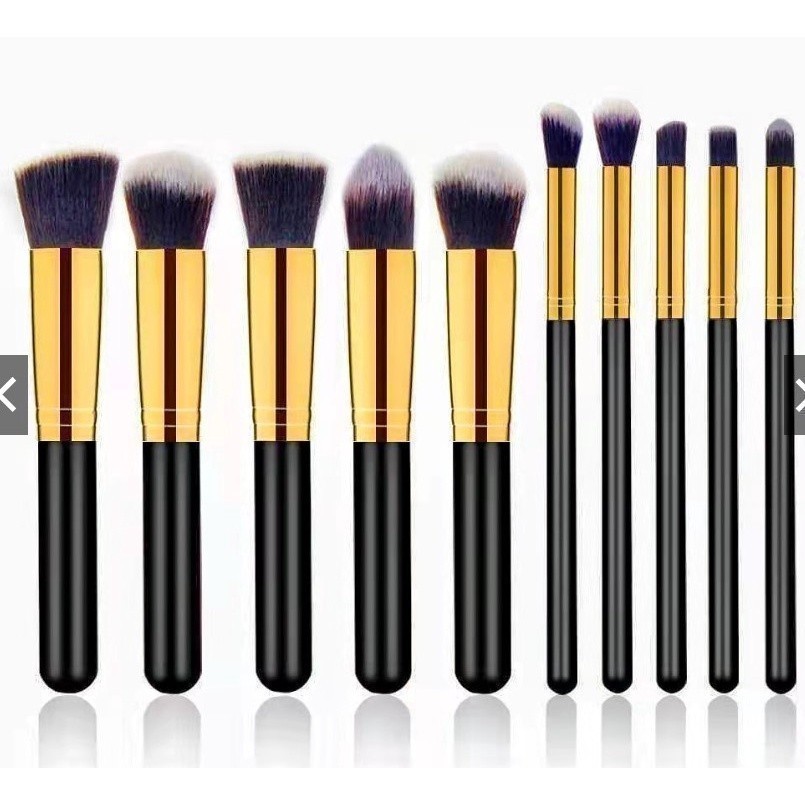ANA1108 10 Pincéis de Maquiagem Profissional Kabuki Contorno Esfumado