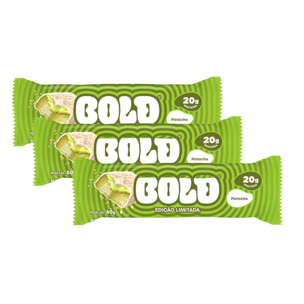 Kit 3 Barra de Proteína Bold 20g de Proteína Pistache 60g em Oferta na Shopee