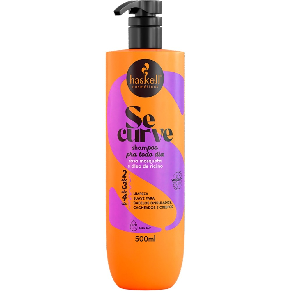 Shampoo Se Curve 500ml Haskell | Para cabelos ondulados, cacheados e crespos em Oferta na Shopee