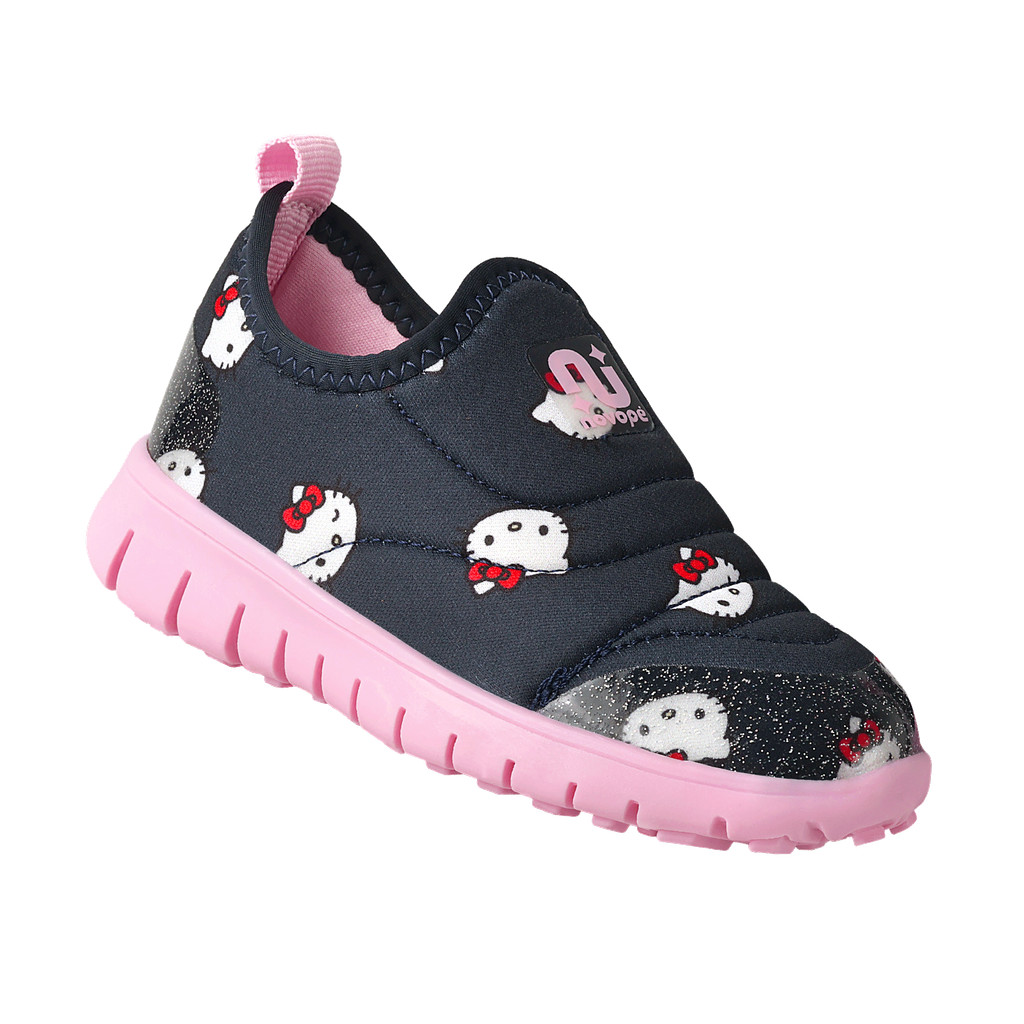 Tênis Infantil Hello Kitty Novopé Ultra Flex Bege com Glitter