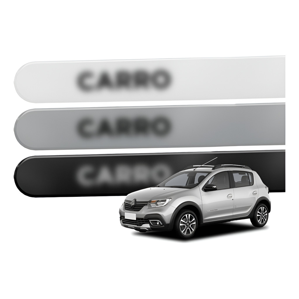 Jogo Friso Lateral Redondo Para Sandero Stepway 2021 A 2024