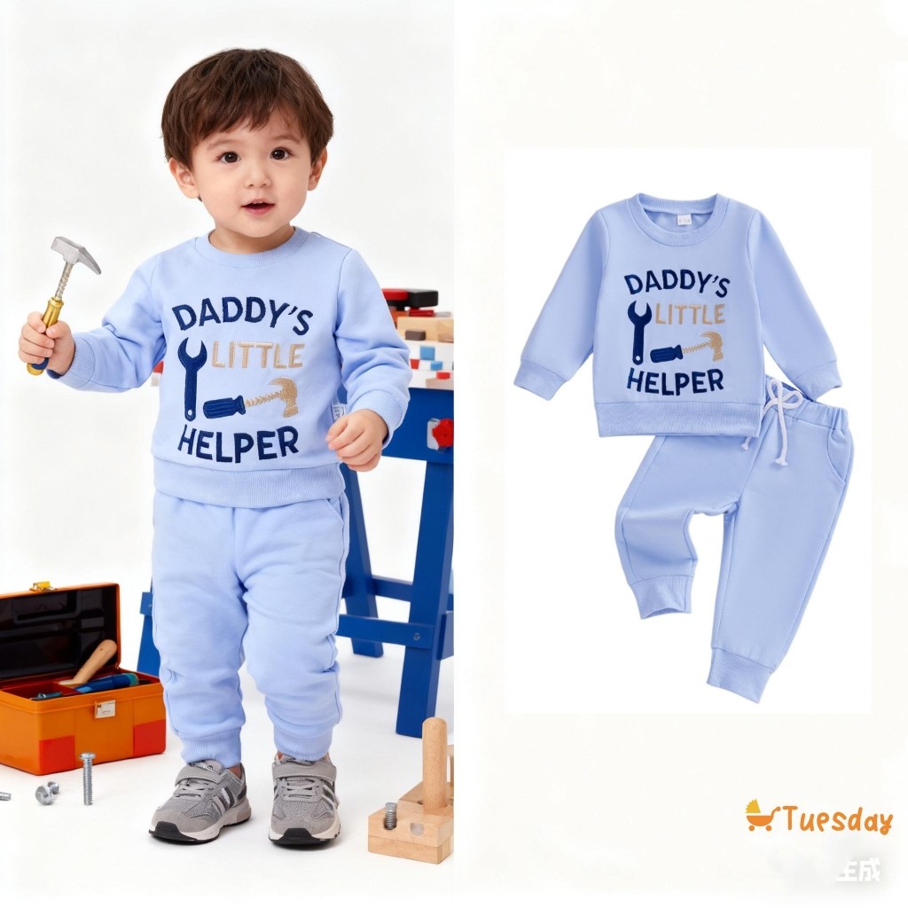 Conjunto De 2 Peças De Moletom E Calças De Manga Comprida Com Estampa De Letras Gola Redonda