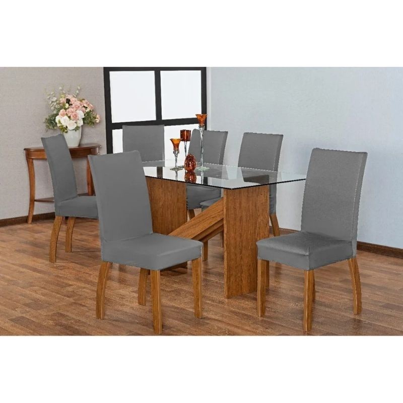 Kit 8 Capas para Cadeiras de Jantar em Malha Gel – Renove Sua Decoração com Estilo em Oferta na Shopee