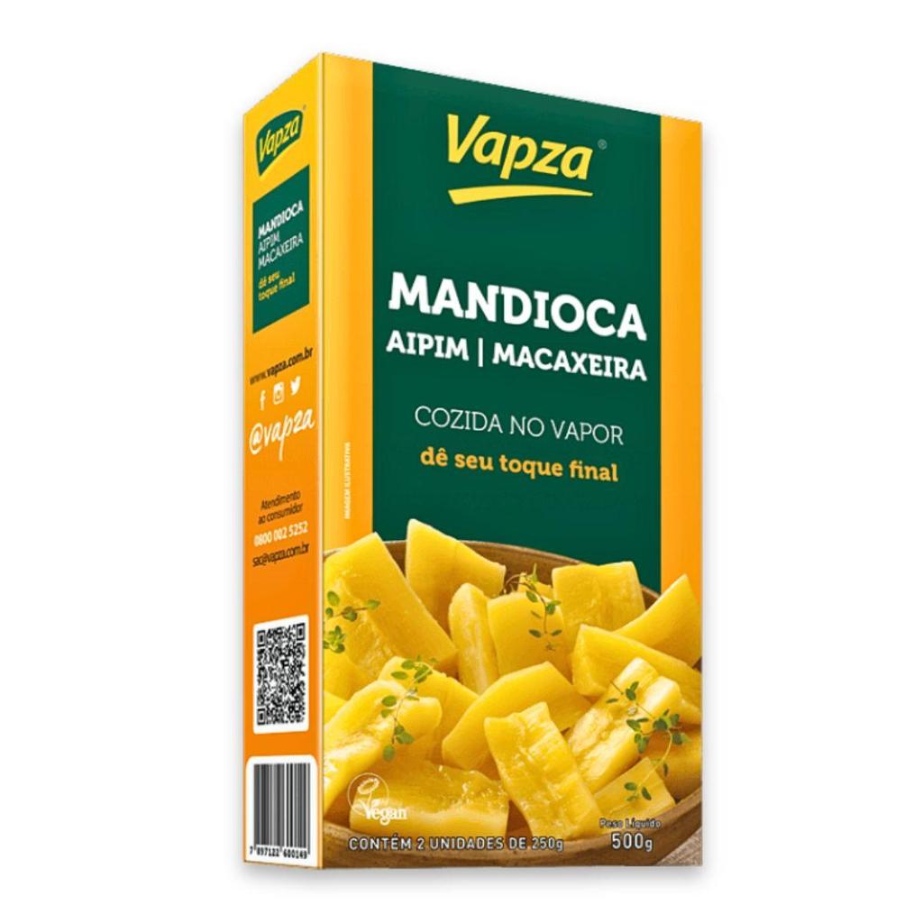 Mandioca Aipim Cozida No Vapor 500G Vapza em Oferta na Shopee