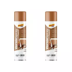 Kit 2 Verniz De Madeira Spray 400ml Proteção UV Castanha Freijó