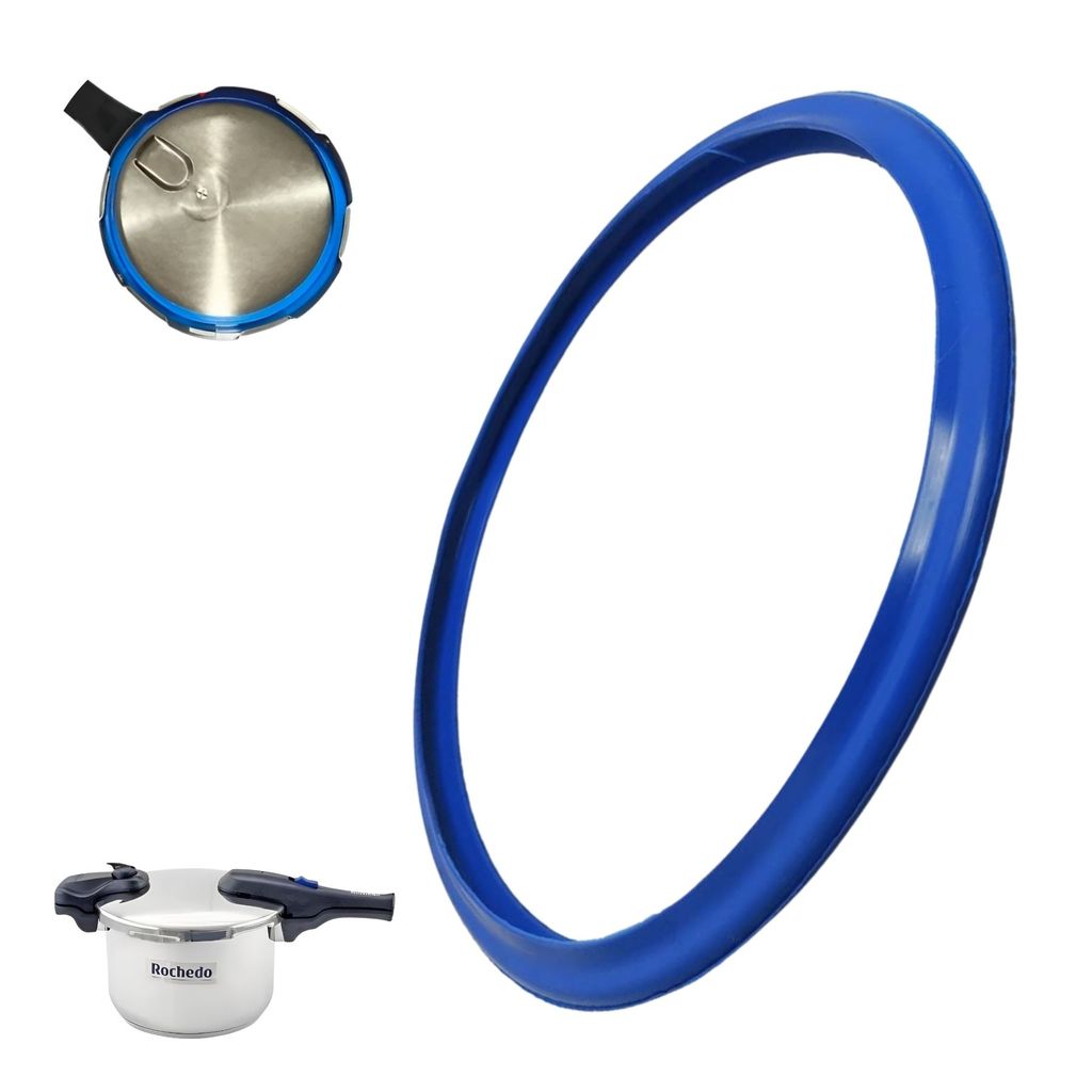Anel Panela Pressão Rochedo Inox 6L Borracha De Vedação Silicone Acessórios de Cozinha