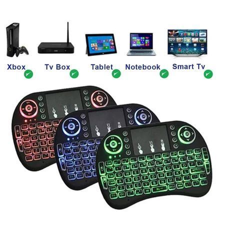 Mini Teclado Controle Usb Touchpad Smart Tv Pc Ps3- Iluminado-fácil de transportar em Oferta na Shopee