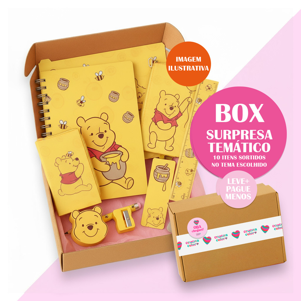 Caixa Surpresa Papelaria Criativa | Personagens | Leve + Pague Menos | Estoque Limitado