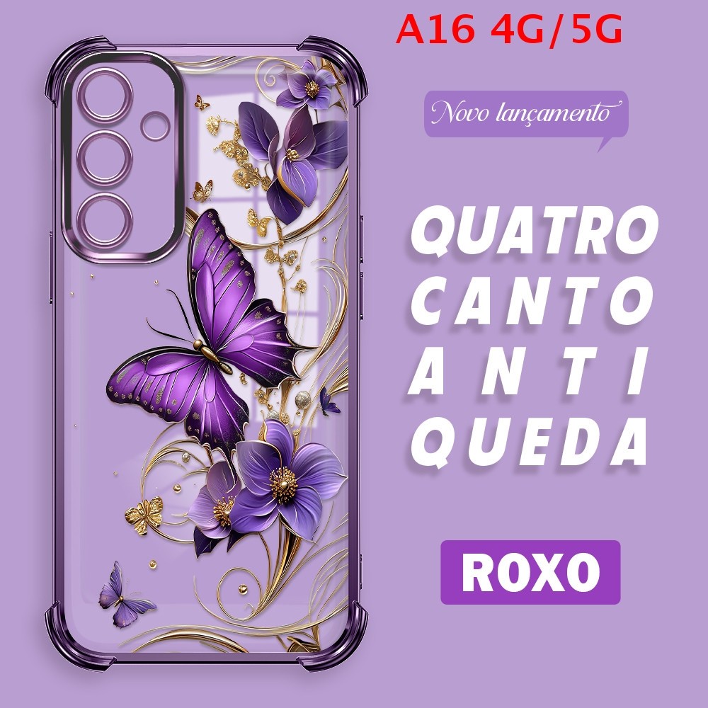 Capa Para Samsung Galaxy A16 4G 5G Capinha Anti Choque Case Transparente 0647 FS