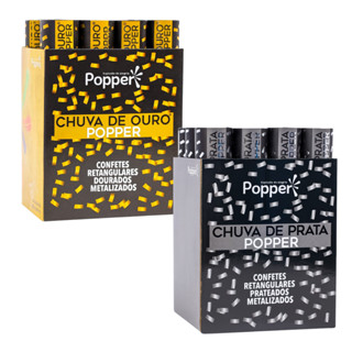 Lança Confetes Dourado ou  Prata para Festas Eventos Aniversarios Decoração Ano Novo em Oferta na Shopee