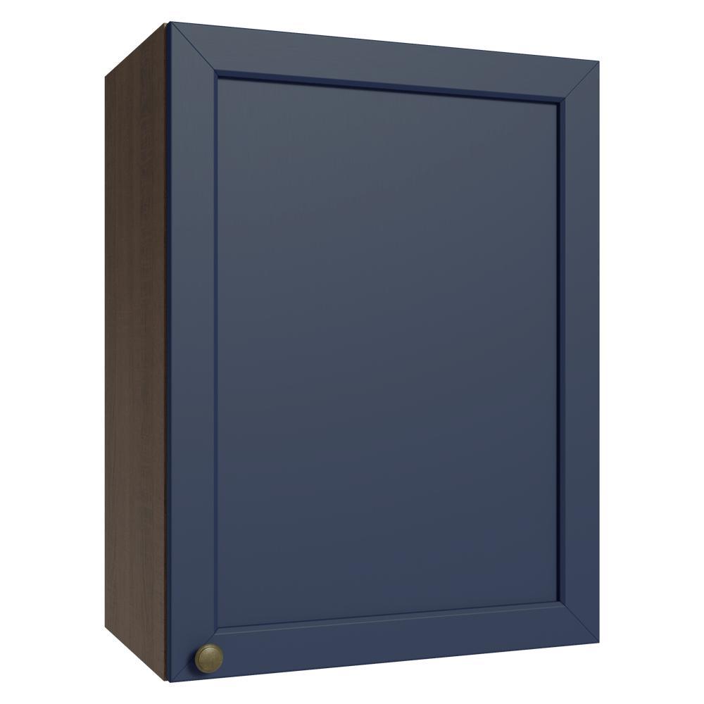 Armário Aéreo 50cm 1 Porta Rustic/Azul Vik Madesa