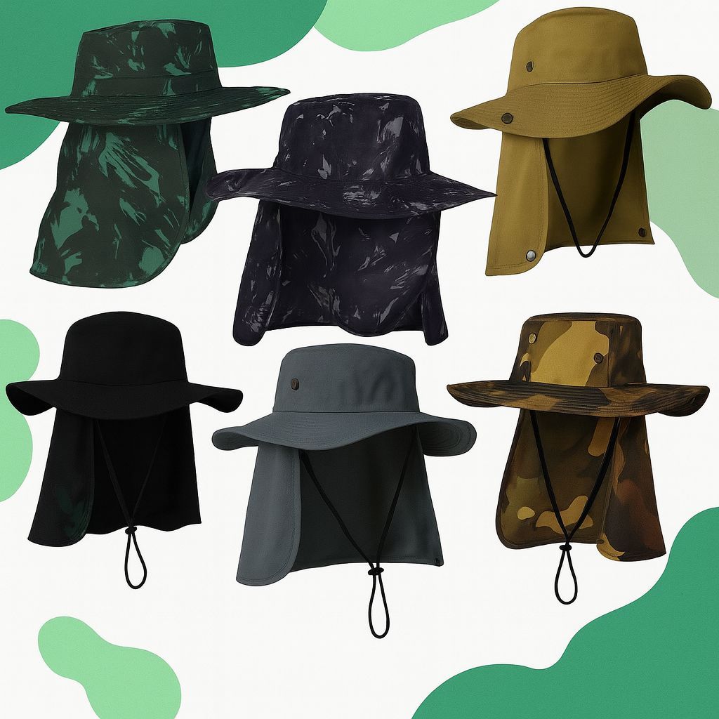 Chapéu Pescador Proteção Nuca Com Cordão Australiano Praia