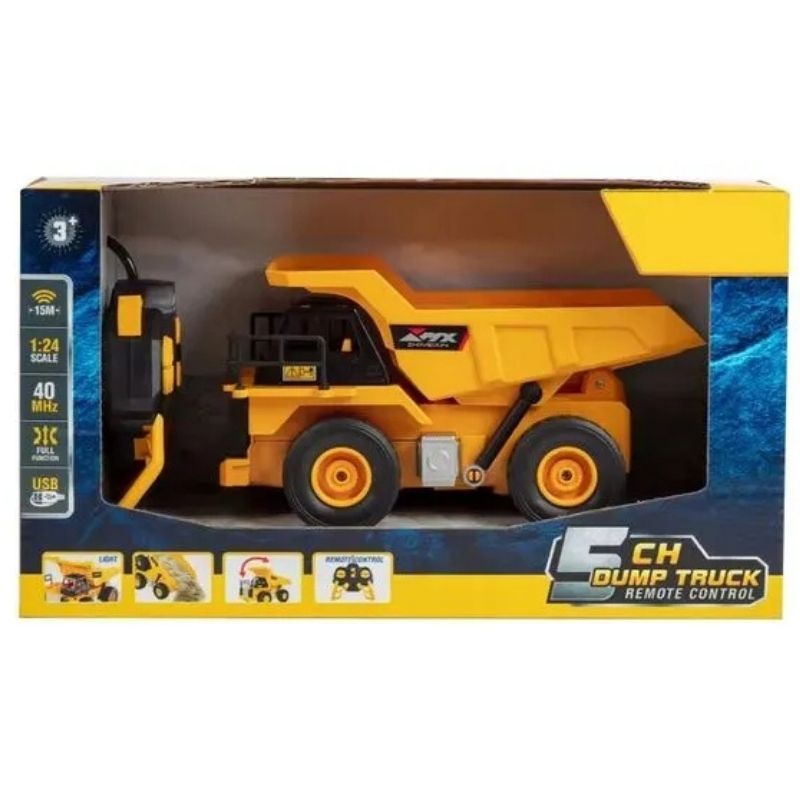 Caminhão Caçamba Construção Controle Remoto 6 Funções Multikids BR2311