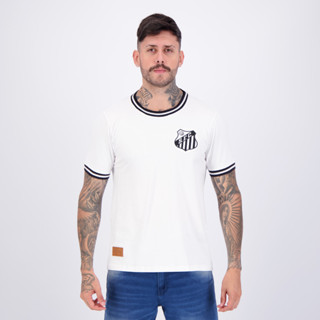 Camisa Santos Retrô Vintage Branca em Oferta na Shopee