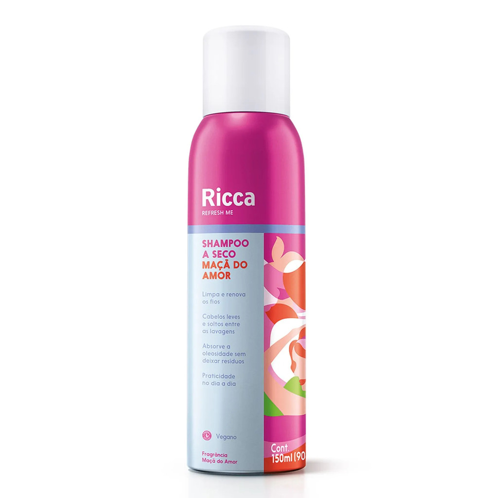 SHAMPOO A SECO MAÇA DO AMOR RICCA REFRESH ME 150ML em Oferta na Shopee