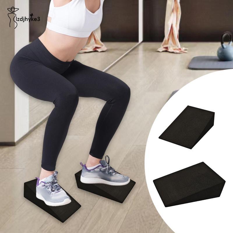[lzdjhyke3] Bloco De Ioga De 2 Peças EVA Espuma Cunha Rampa De Agachamento Antiderrapante Exercício Tijolo Placa Inclina