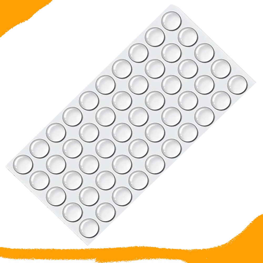 50 Peças Protetor De Silicone Gota Adesivo Multiuso Anti Impacto Móveis Transparente para Porta Protetor de Maçaneta