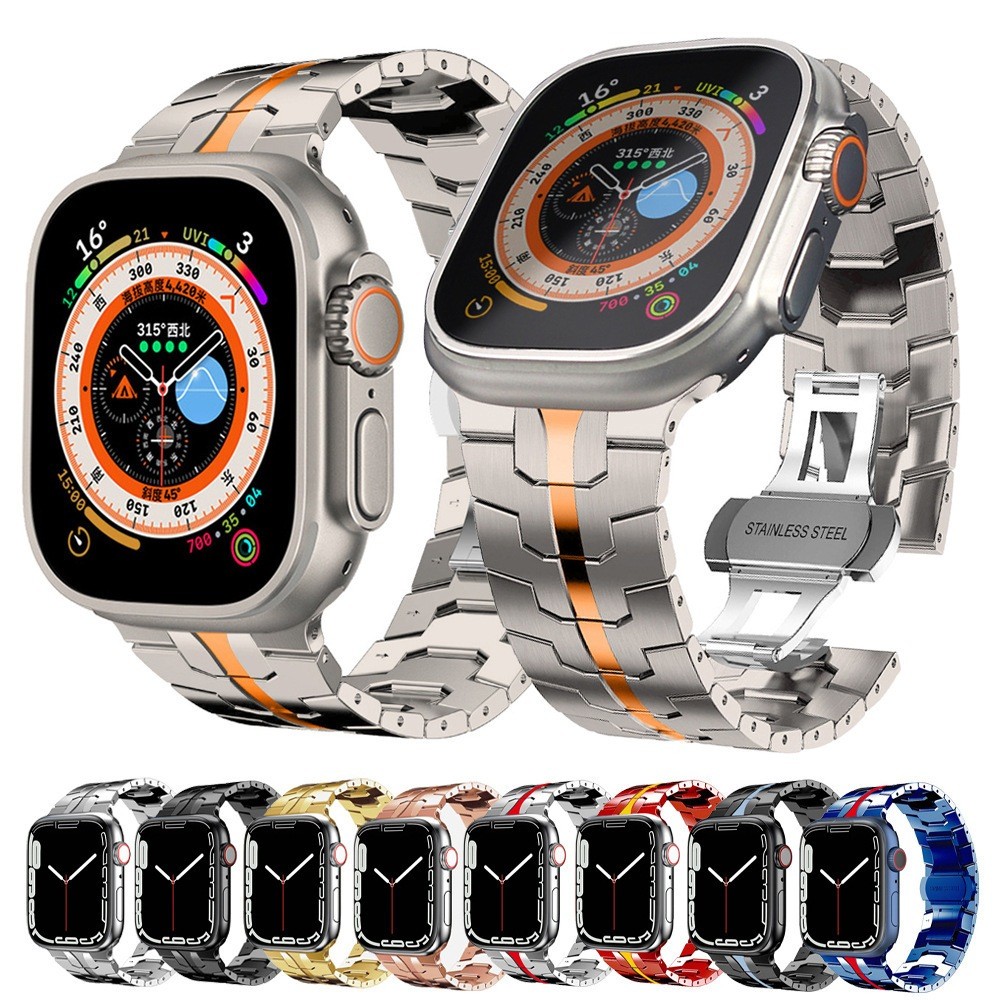 Pulseira De Titânio Para Relógio Apple Ultra 49mm 45mm 44mm 38mm 41mm Banda De L