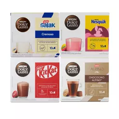 Kit Chocolates Dolce Gusto 40 cápsulas - KitKat, Alpino, Galak e Nesquik