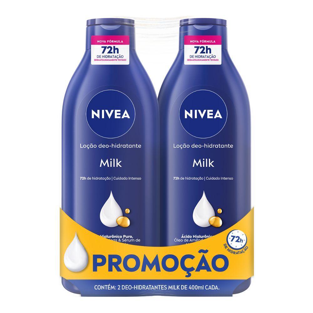 Hidratante Nivea C/2X400Ml Loção Desodorante Milk Especial em Oferta na Shopee