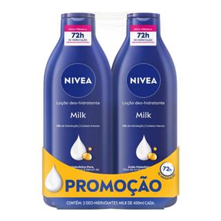 Hidratante Nivea C/2X400Ml Loção Desodorante Milk Especial em Oferta na Shopee