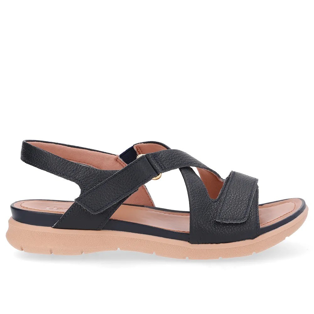 Sandália Feminina Usaflex Plataforma Couro Fecho-Flex AA300180