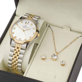 Relógio Feminino Champion Kit Colar e Brincos Dourado e Prata CN24093D em Oferta na Shopee