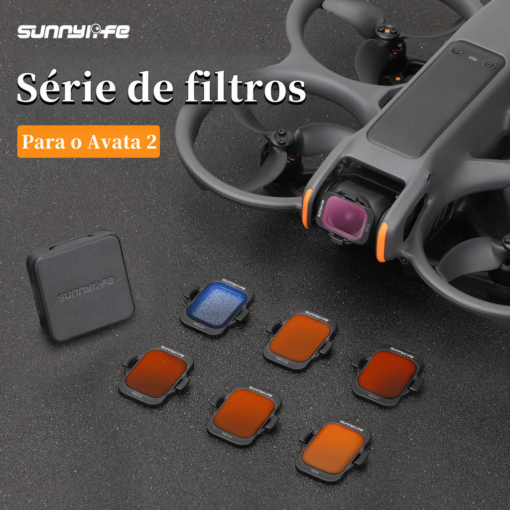 Kit Filtros ND para DJI Avata 2 (ND16/64/128) - Filtro MCUV Protetor e Lente de Aumento - Profissional