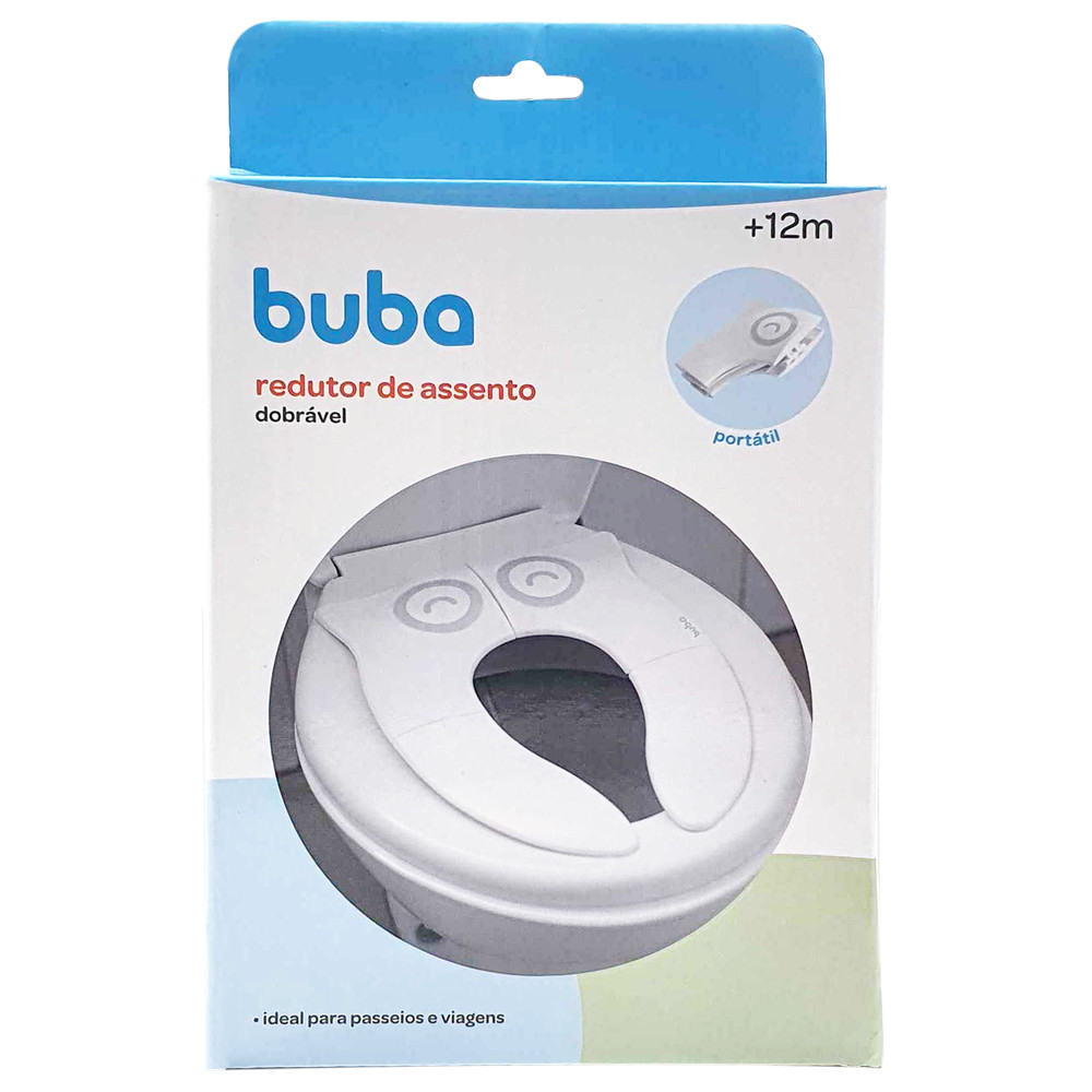 Assento Redutor Infantil Buba Portátil Assento Dobrável Redutor de Vaso Sanitário Branco