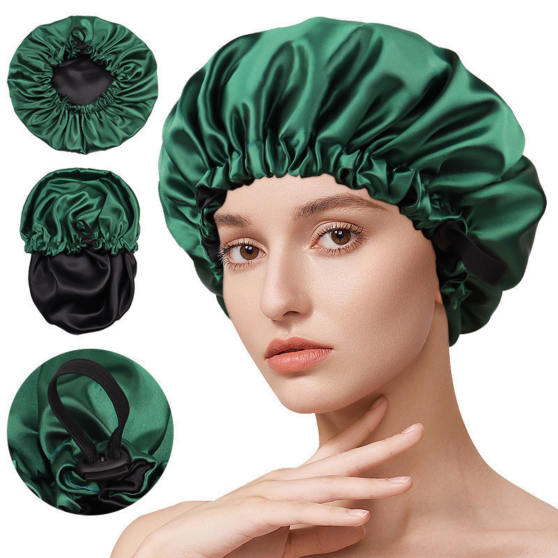 Touca De Cetim Dupla Face Ajustável Cor Aleatorio