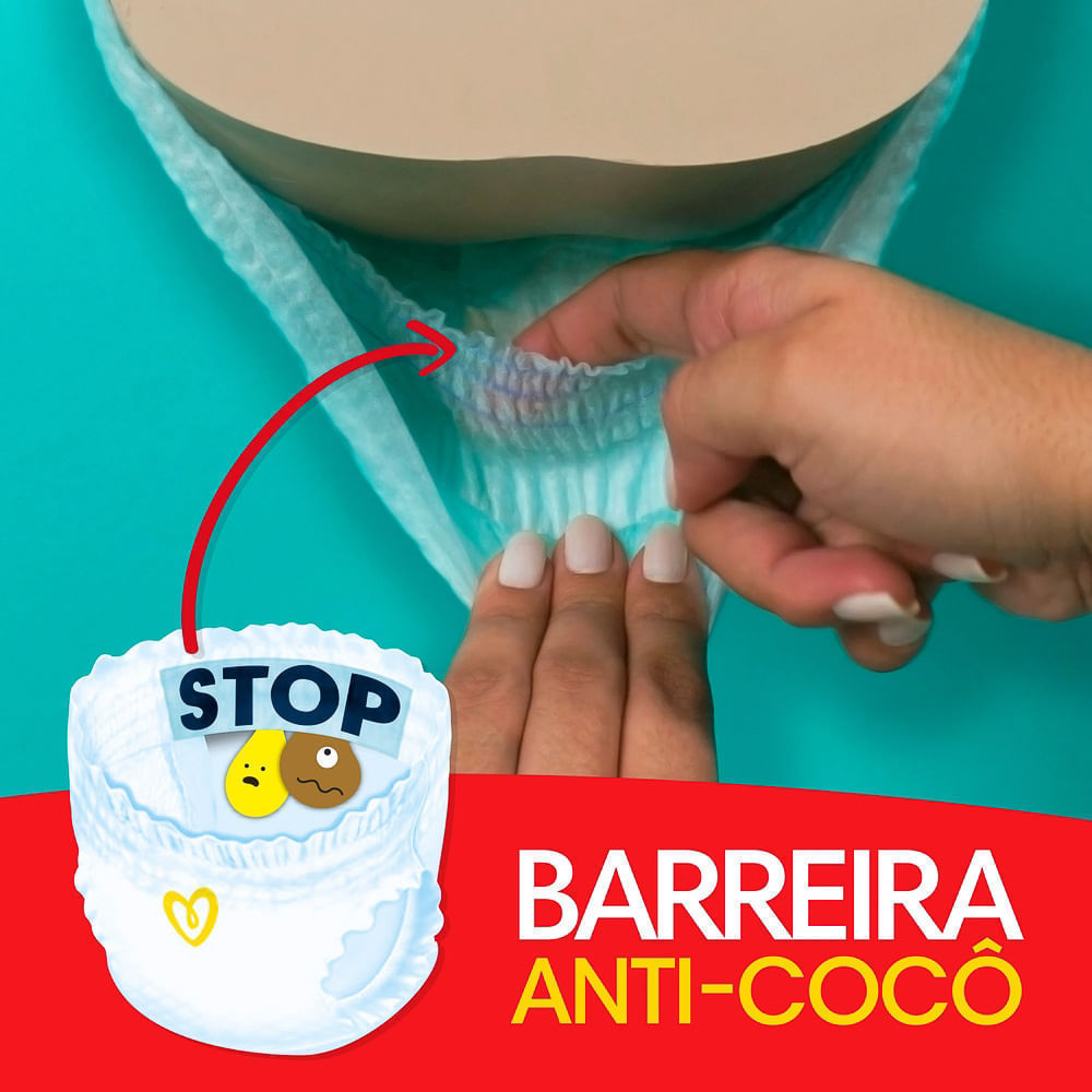 Detalhes do Fralda Pampers Pants Ajuste Total Tamanho M com 42 Unidades Descartáveis