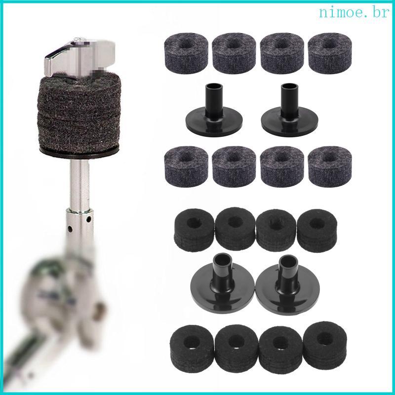 Mangas Longas Nim Arruelas Feltro Para Peças Instrumentos Percussão Conjunto Bateria Fáce