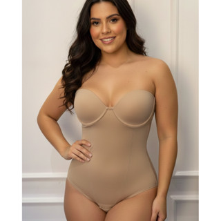 Body Tomara que Caia Modelador Feminino com Bojo Alças Removíveis Confortável em Oferta na Shopee